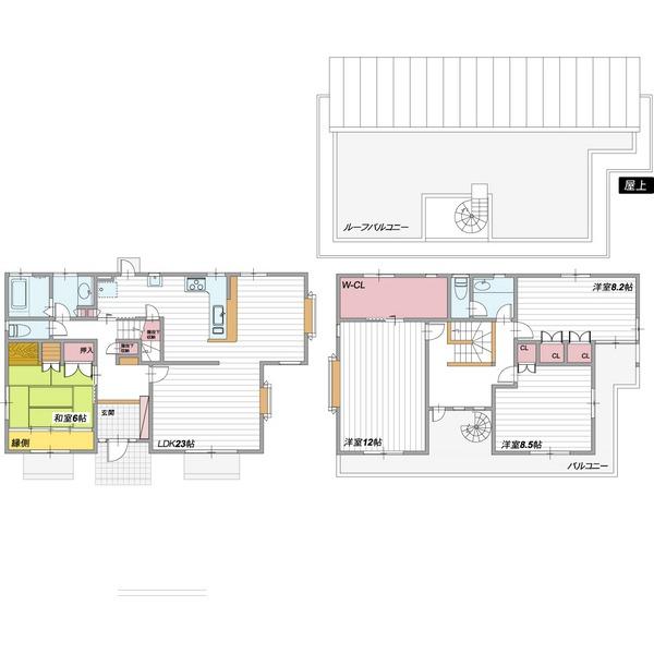 Floor plan. 40,800,000 yen, 4LDK, Land area 265.47 sq m , Building area 161.49 sq m