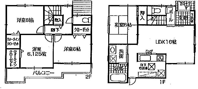 Floor plan. (1 Building), Price 17.5 million yen, 4LDK, Land area 101.01 sq m , Building area 95.17 sq m