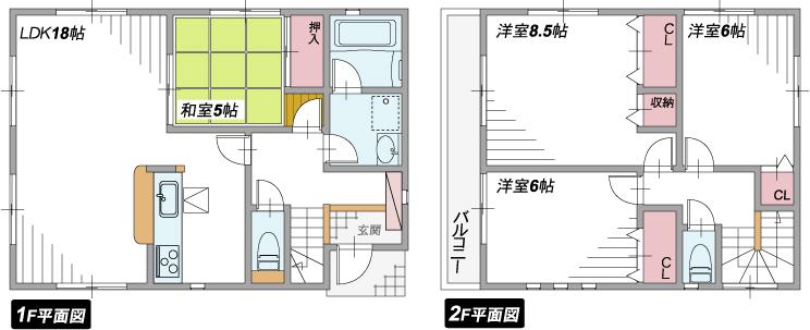 Floor plan. (1 Building), Price 25,800,000 yen, 4LDK, Land area 140.02 sq m , Building area 99.63 sq m