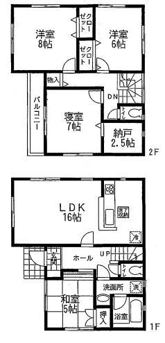 Floor plan. 18,800,000 yen, 4LDK, Land area 133.12 sq m , Building area 100.03 sq m
