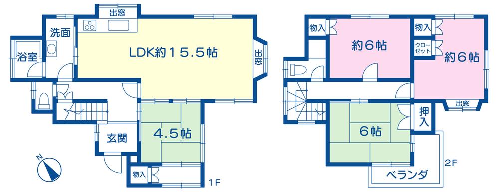 Floor plan. 11.8 million yen, 4LDK, Land area 100.06 sq m , Building area 87.77 sq m