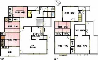 Floor plan. 24,900,000 yen, 7LDK + S (storeroom), Land area 263.83 sq m , Building area 226.27 sq m