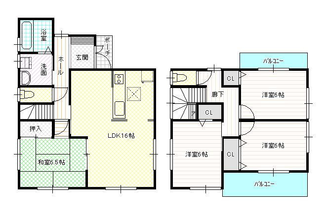 Floor plan. 25,800,000 yen, 4LDK, Land area 133.48 sq m , Building area 95.58 sq m 4LDK