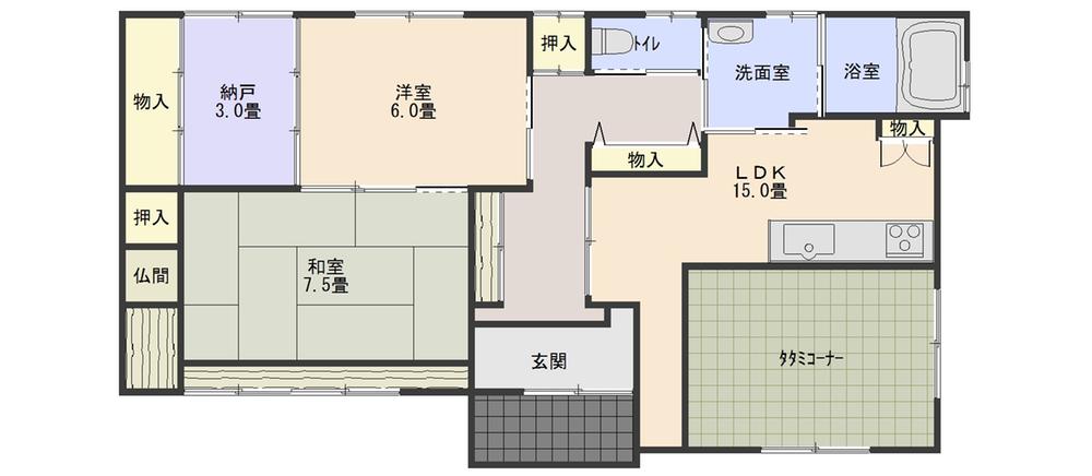 Floor plan. 39,900,000 yen, 2LDK + S (storeroom), Land area 380.03 sq m , Building area 84.15 sq m