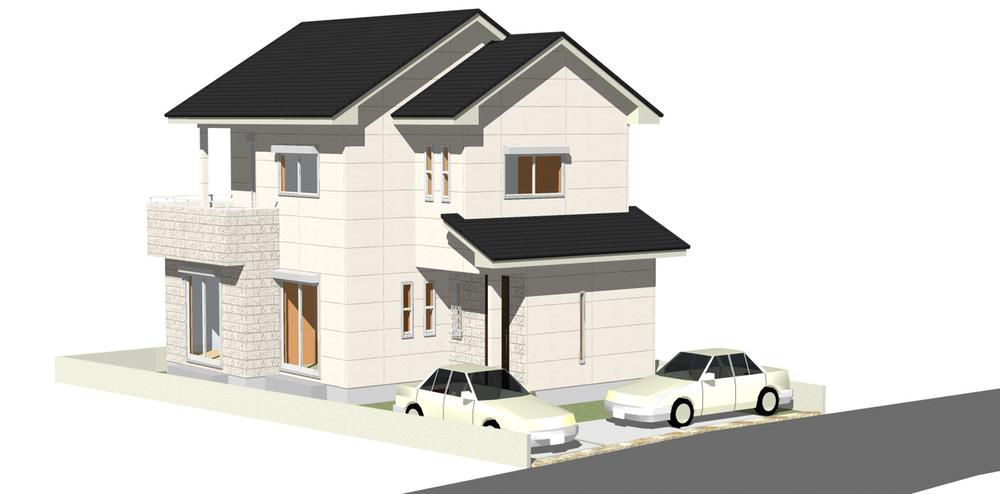 Building plan example (Perth ・ appearance). The outer wall material Asahi Kasei of Power Board Specifications.  Building plan example (L No. land) Building Price 16.3 million yen, Building area 98.01 sq m