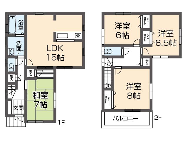 Floor plan. 23.8 million yen, 4LDK, Land area 112.4 sq m , Building area 98.01 sq m floor plan