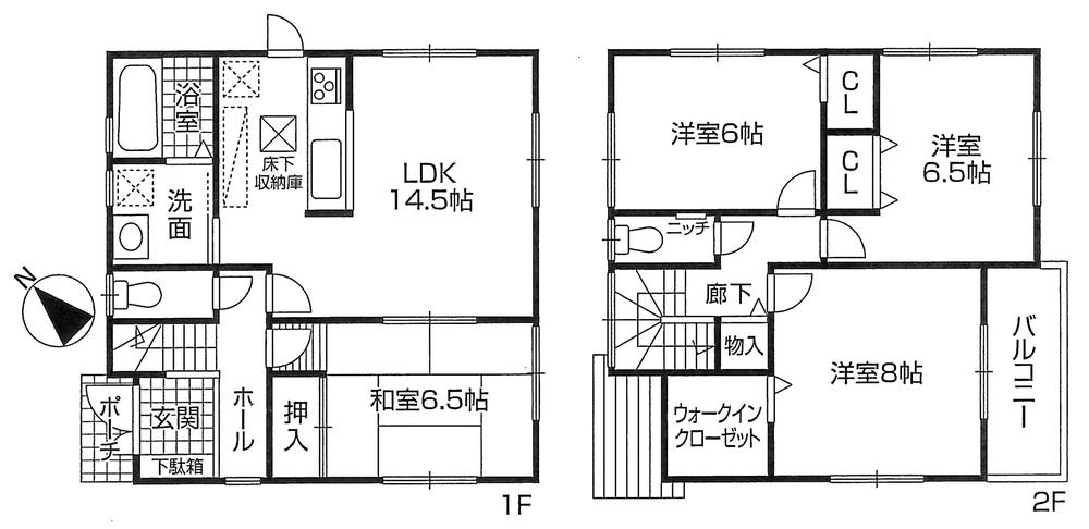 Floor plan. 23.8 million yen, 4LDK, Land area 136.94 sq m , Building area 98.01 sq m