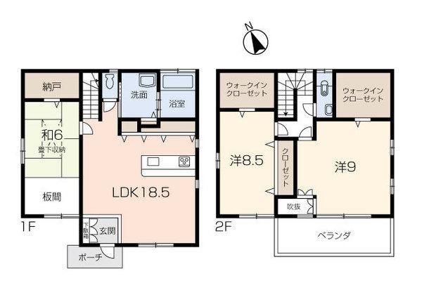 Floor plan. 29,800,000 yen, 3LDK+S, Land area 132.69 sq m , Building area 122.75 sq m