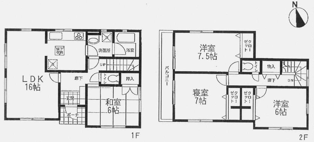 Floor plan. (1 Building), Price 18,800,000 yen, 4LDK, Land area 132.08 sq m , Building area 100.03 sq m