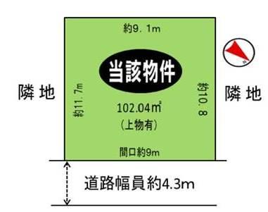 Compartment figure. Land price 6.4 million yen, Land area 102.04 sq m