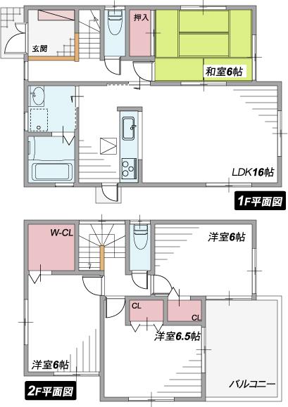 Floor plan. (No. 2 locations), Price 22,200,000 yen, 4LDK, Land area 143.22 sq m , Building area 96.39 sq m