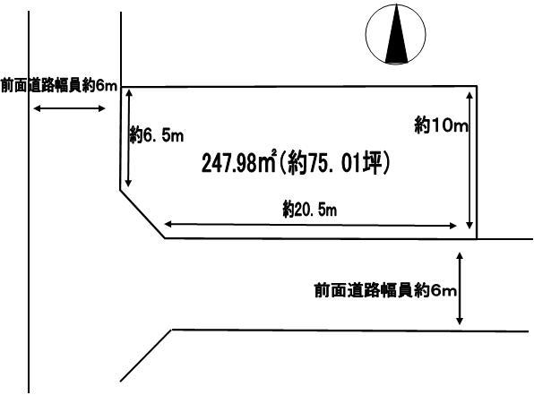 Compartment figure. Land price 11.9 million yen, Land area 247.98 sq m