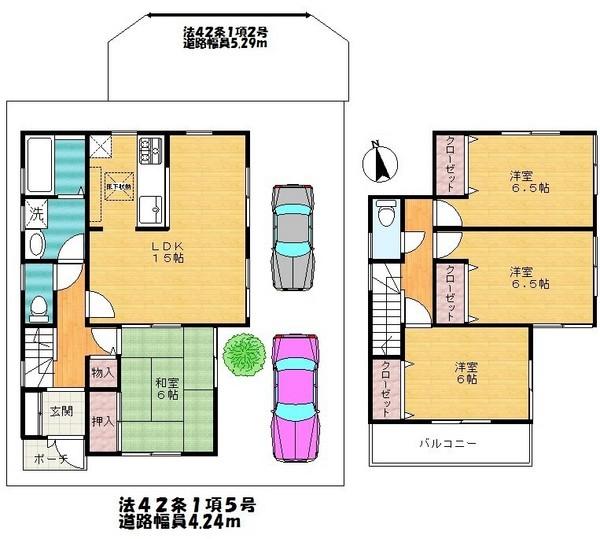 Floor plan. 20.8 million yen, 4LDK, Land area 102.64 sq m , Building area 102.64 sq m