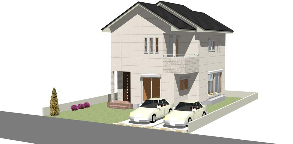 Building plan example (Perth ・ appearance). No. B land