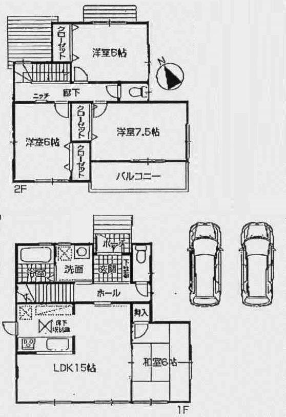 Floor plan. (3 Building), Price 23.8 million yen, 4LDK, Land area 165 sq m , Building area 95.58 sq m