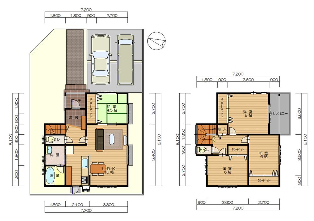 Floor plan. 29,800,000 yen, 4LDK, Land area 141.59 sq m , Building area 98.82 sq m