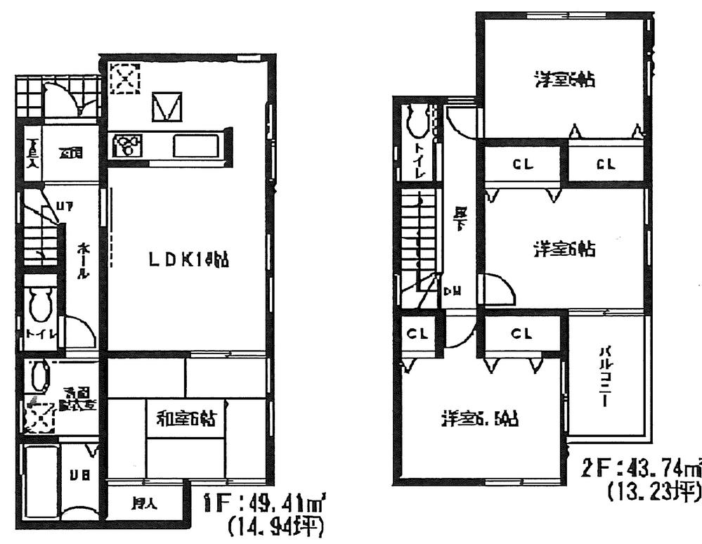 Floor plan. 21,800,000 yen, 4LDK, Land area 113.58 sq m , Building area 93.15 sq m   ◆ No. 1 destination