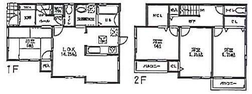 Floor plan. (1 Building), Price 20.8 million yen, 4LDK, Land area 110.28 sq m , Building area 95.17 sq m