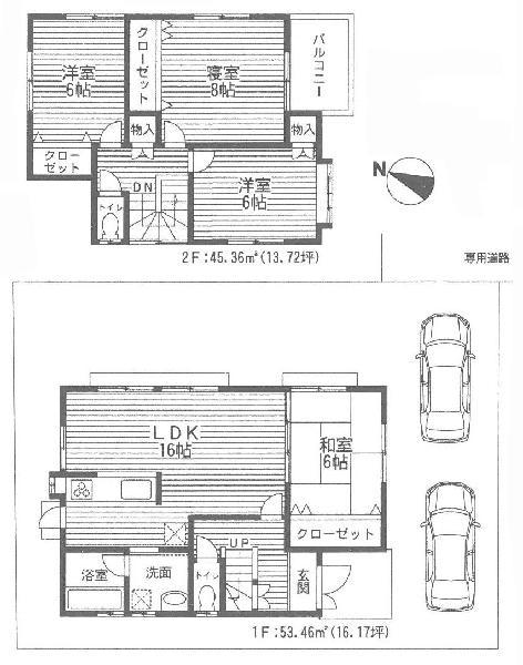 Floor plan. 25,800,000 yen, 4LDK, Land area 134.96 sq m , Building area 98.82 sq m