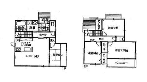 Floor plan. 23.8 million yen, 4LDK, Land area 165 sq m , Building area 95.58 sq m 4LDK