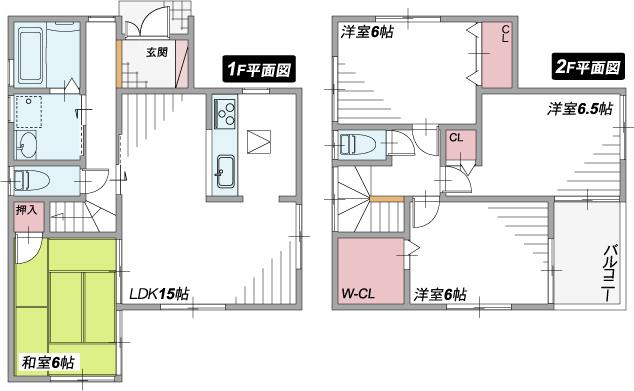 Floor plan. (No. 2 locations), Price 22,800,000 yen, 4LDK, Land area 112.18 sq m , Building area 93.15 sq m