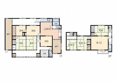 Floor plan. 7.8 million yen, 9DK, Land area 327 sq m , Building area 215.87 sq m