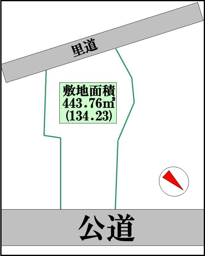 Compartment figure. Land price 14.5 million yen, Land area 443.76 sq m