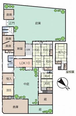 Floor plan. 12 million yen, 8LDK + S (storeroom), Land area 974.74 sq m , Building area 352.69 sq m