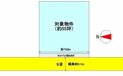 Compartment figure. Land price 7.3 million yen, Land area 184.53 sq m