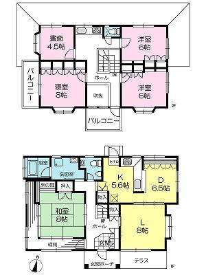 Floor plan. 19,800,000 yen, 5LDK, Land area 456 sq m , Building area 143.26 sq m