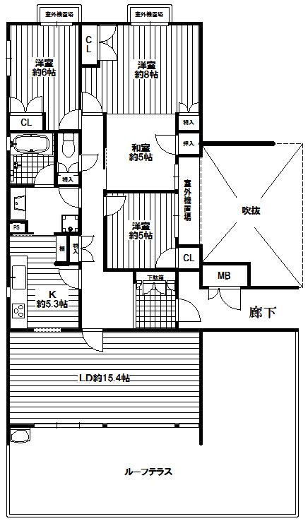 Floor plan. 4LDK, Price 21 million yen, Footprint 101.88 sq m
