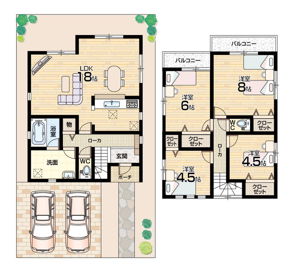 Floor plan. 21,800,000 yen, 4LDK, Land area 150.03 sq m , Building area 95.58 sq m floor plan