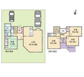 Floor plan. 19.5 million yen, 4LDK + S (storeroom), Land area 180.76 sq m , Building area 107.23 sq m