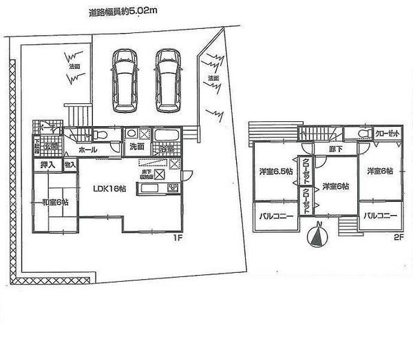 Floor plan. 28.8 million yen, 4LDK, Land area 202.98 sq m , Building area 94.77 sq m