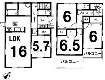 Floor plan. 25,800,000 yen, 4LDK, Land area 162.11 sq m , Building area 95.17 sq m floor plan