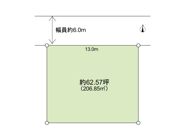 Compartment figure. Land price 15.5 million yen, Land area 206.85 sq m