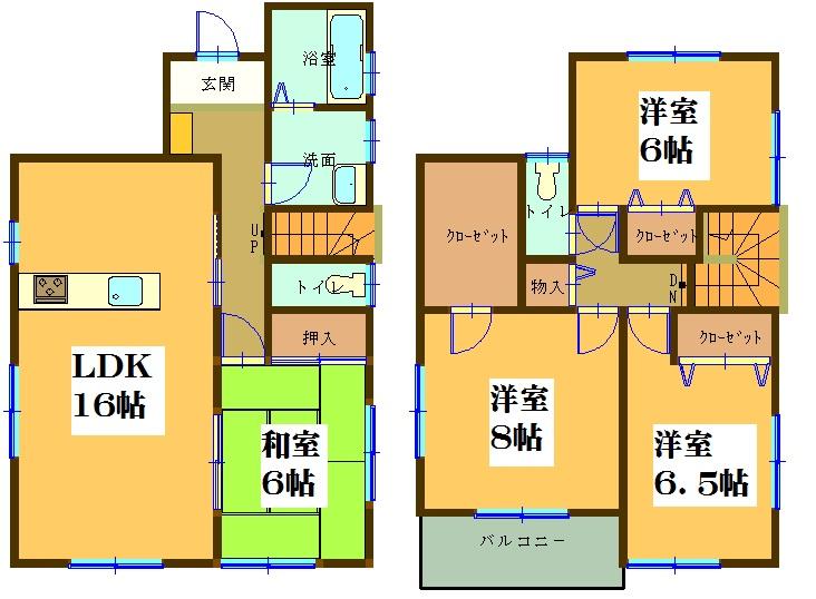 Floor plan. (No. 4 locations), Price 19,800,000 yen, 4LDK, Land area 166.98 sq m , Building area 104.33 sq m