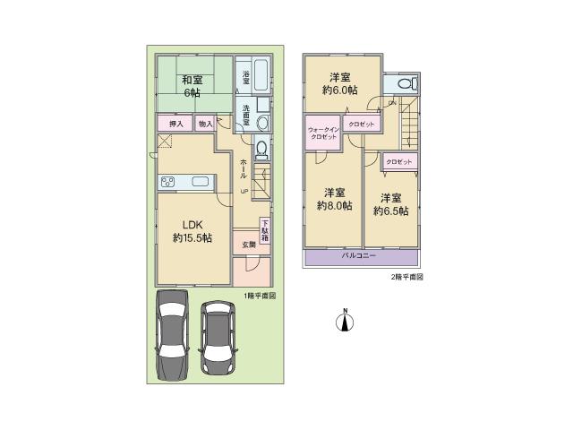 Floor plan. 21,800,000 yen, 4LDK, Land area 111.11 sq m , Building area 105.15 sq m floor plan