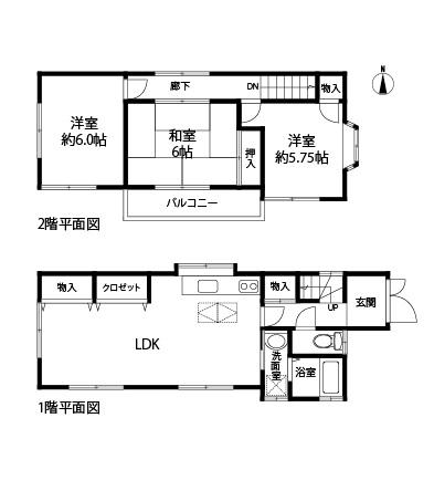 Floor plan. 14.8 million yen, 3LDK, Land area 152 sq m , Building area 77.83 sq m floor plan