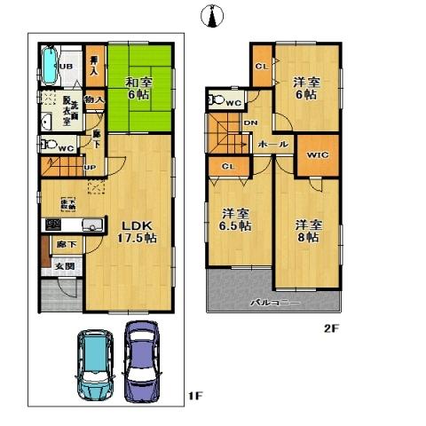 Floor plan. (3 Building), Price 22,800,000 yen, 4LDK, Land area 112.01 sq m , Building area 105.98 sq m