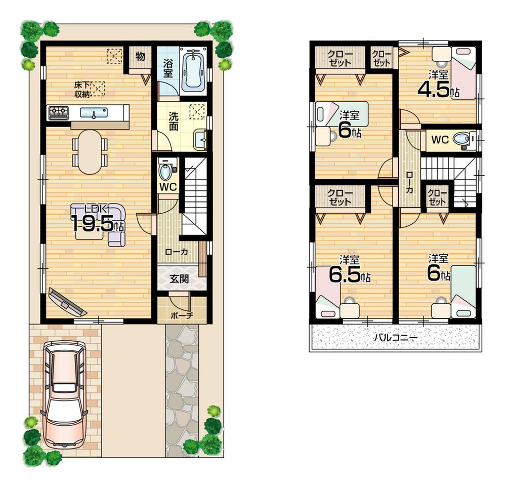 Floor plan. 23.8 million yen, 3LDK + S (storeroom), Land area 115.6 sq m , Building area 94.77 sq m   [No. 3 place] 