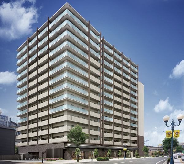 "Geo Hankyu Kawanishi Residence mark" the total 104 House (Exterior - Rendering and CG synthesis peripheral photo of the July 2012 shooting. In fact a slightly different)