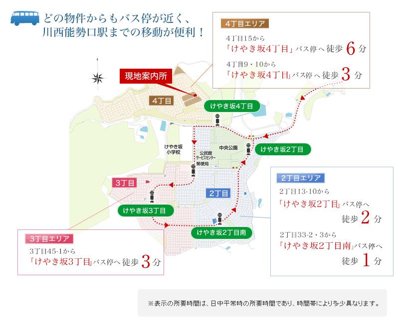 Local guide map. Veruteyusa Keyakizaka subdivision compartment view