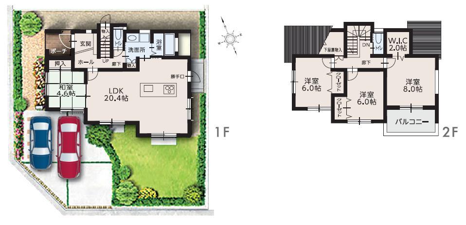 Building plan example (floor plan). View from the site (June 2013) Shooting