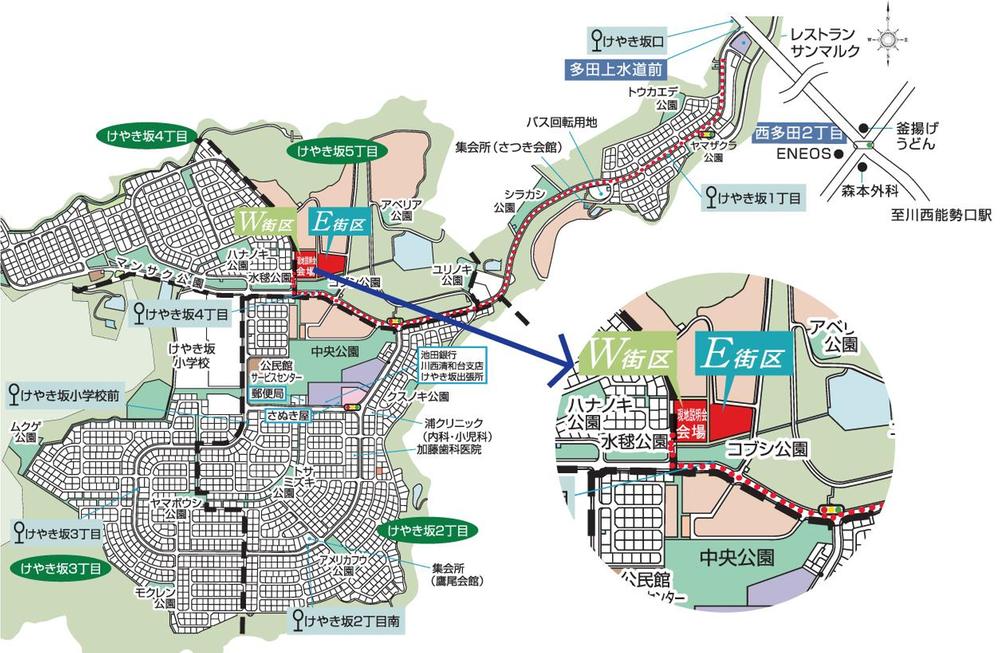 Local guide map. ● new city block sale start ● Keyakizaka 5-chome (all 26 compartments)