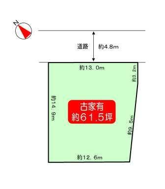 Compartment figure. Land price 9.8 million yen, Land area 203.42 sq m