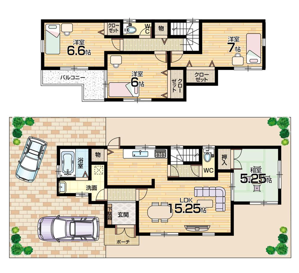 Floor plan. 21,800,000 yen, 4LDK, Land area 120.91 sq m , Building area 94.77 sq m   [No. 1 destination] 