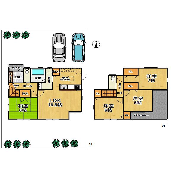 Floor plan. 27,900,000 yen, 4LDK, Land area 275.78 sq m , Building area 95.58 sq m site 80 square meters or more of subdivision