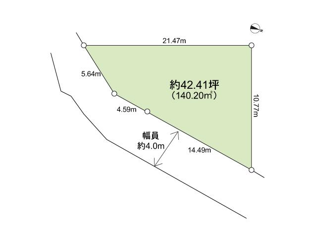 Compartment figure. Land price 21,050,000 yen, Land area 140.2 sq m