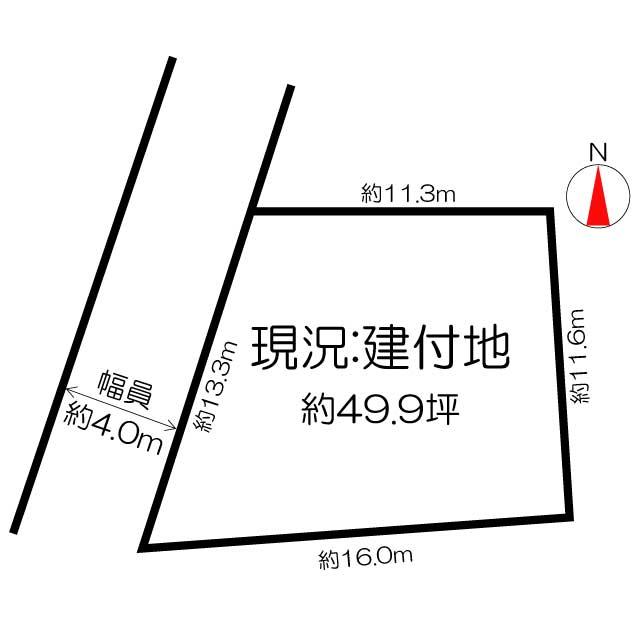 Compartment figure. Land price 26.5 million yen, Land area 165.23 sq m